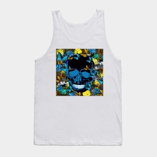 SKULL FLOWERS AND BUTTERFLIES Tank Top